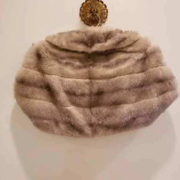 Silver Gray Genuine Vintage Mink Stole